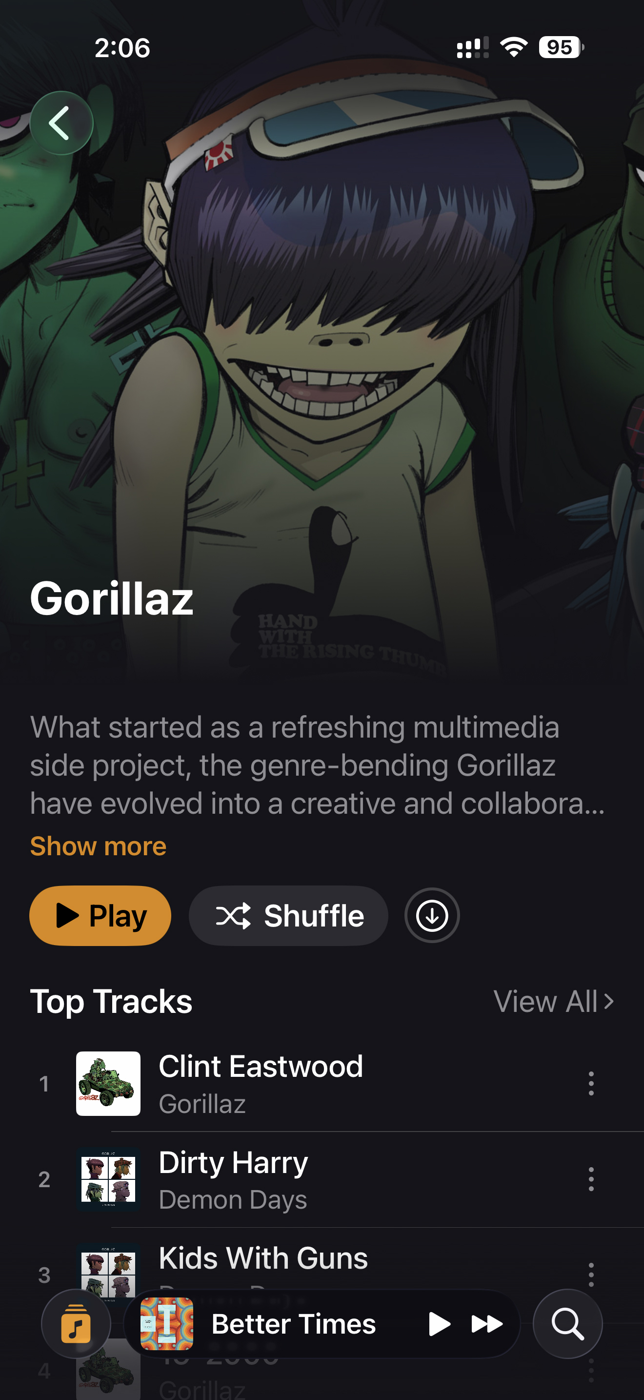 Artist page — Gorillaz